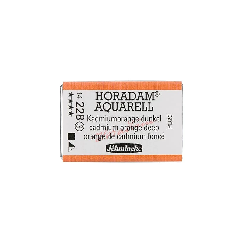 Schmincke Horadam akvarel boja, 1/1 svilenkasta - 28, cadmium orange deep