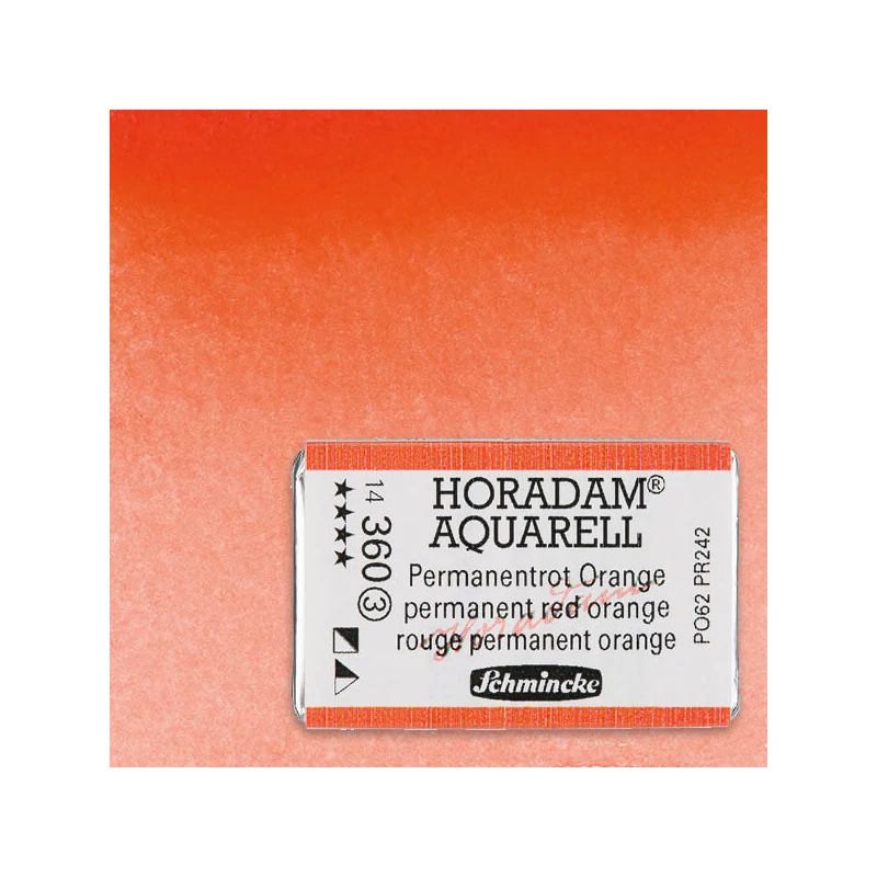 Schmincke Horadam akvarel boja, 1/1 svilenkasta - 60, permanent red orange