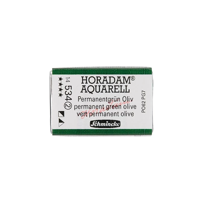 Schmincke Horadam akvarel boja, 1/1 svilenkasta - 34, permanent green olive