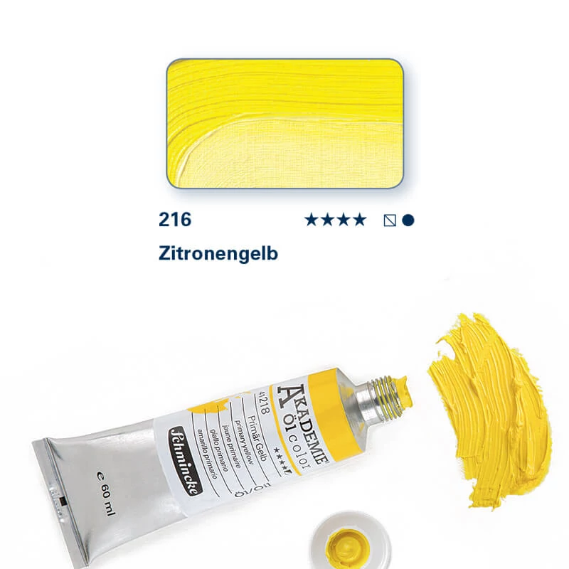 Schmincke Akademie uljana boja, 60 ml - 216, lemon yellow