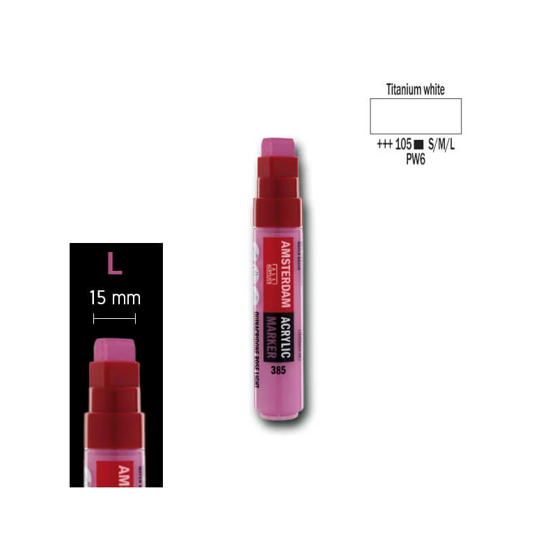 Talens Amsterdam akrilni flomaster, L - 105, titanium white