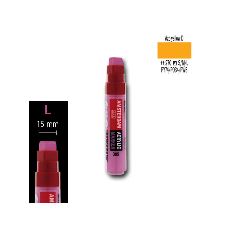 Talens Amsterdam akrilni flomaster, L - 270, azo yellow deep