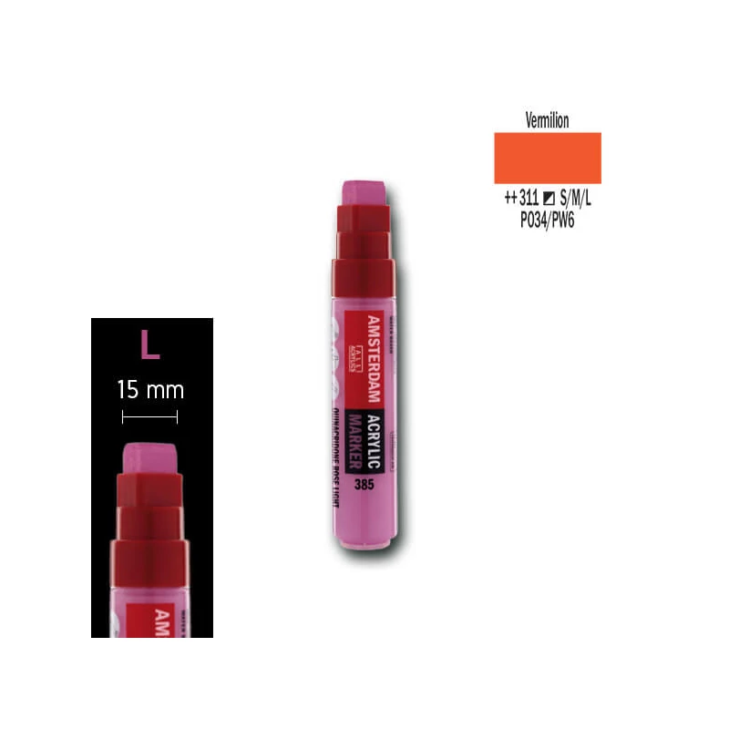 Talens Amsterdam akrilni flomaster, L - 311, vermilion