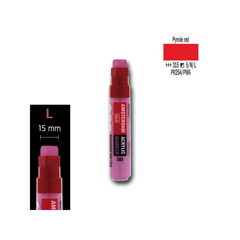Talens Amsterdam akrilni flomaster, L - 315, pyrrole red