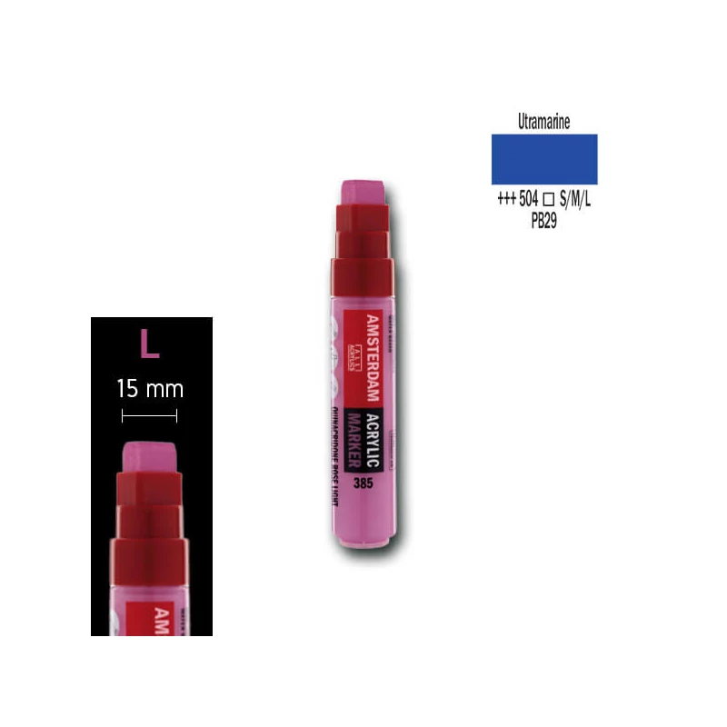 Talens Amsterdam akrilni flomaster, L - 504, ultramarine
