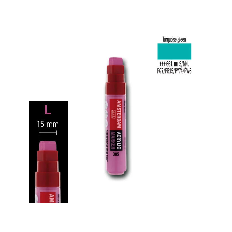 Talens Amsterdam akrilni flomaster, L - 661, turquoise green