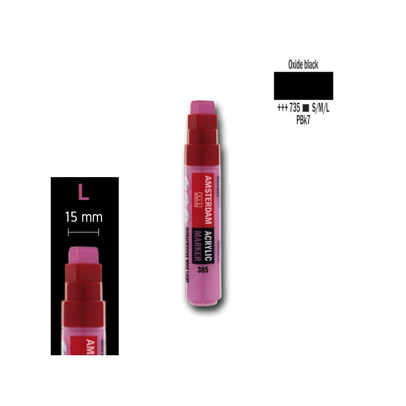 Talens Amsterdam akrilni flomaster, L - 735, oxyde black