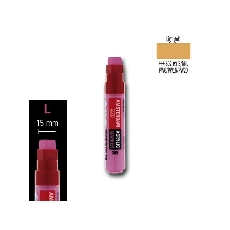 Talens Amsterdam akrilni flomaster, L - 802, light gold