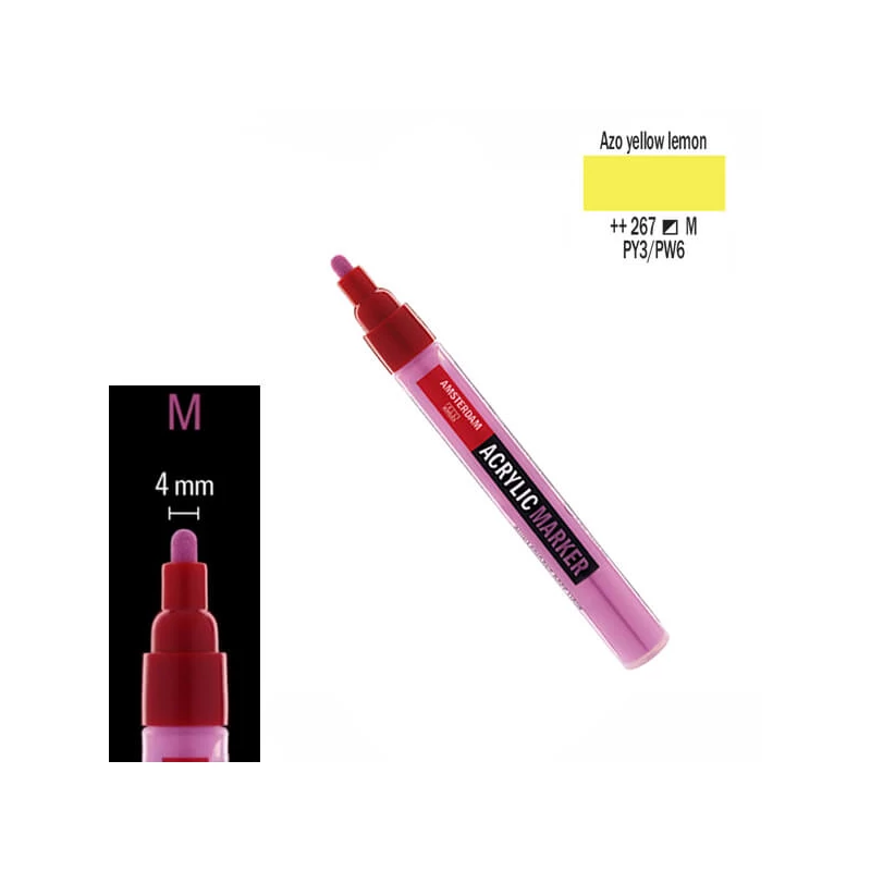 Talens Amsterdam akrilni flomaster, M - 267, azo yellow lemon