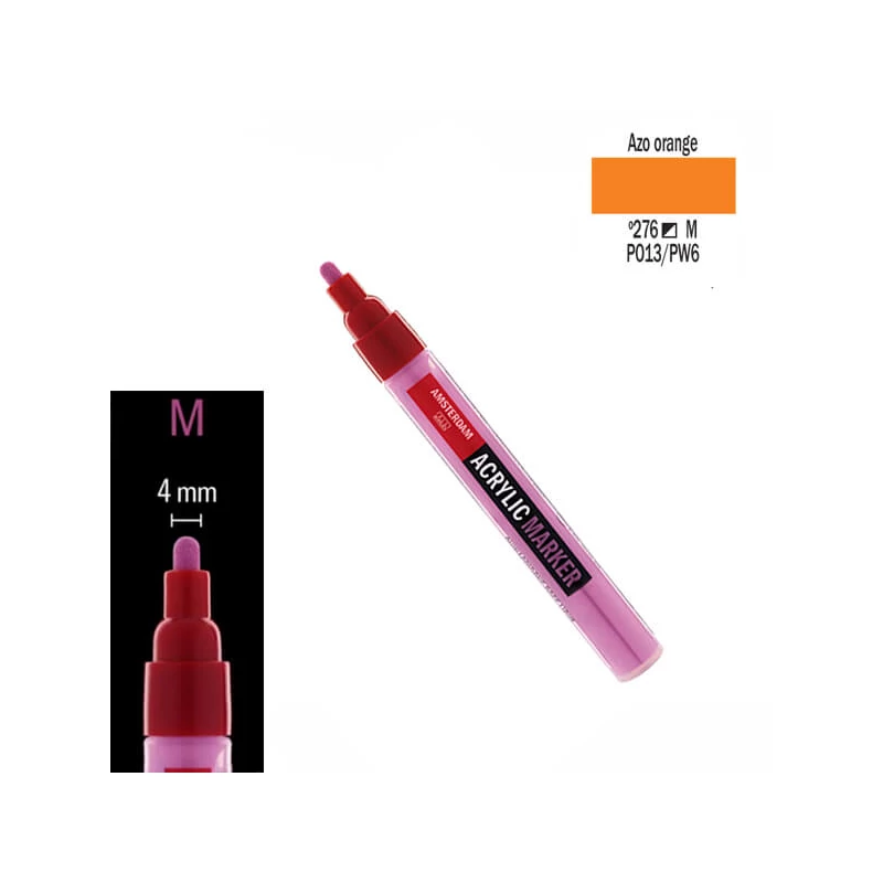 Talens Amsterdam akrilni flomaster, M - 276, azo orange