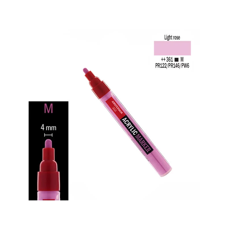 Talens Amsterdam akrilni flomaster, M - 361, light rose