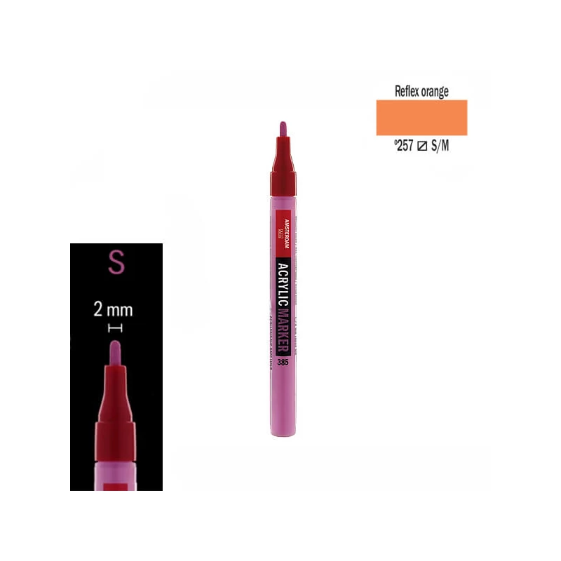 Talens Amsterdam akrilni flomaster, S - 257, reflex orange