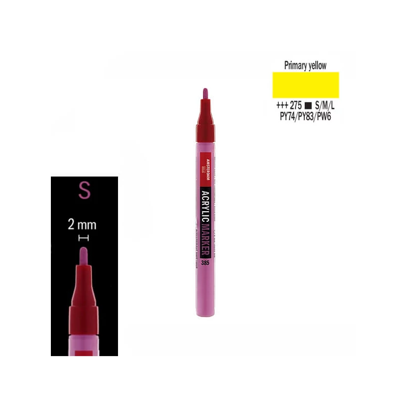 Talens Amsterdam akrilni flomaster, S - 275, primary yellow