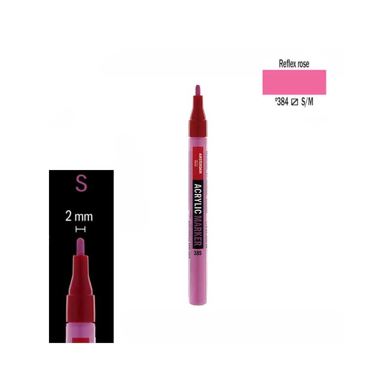 Talens Amsterdam akrilni flomaster, S - 384, reflex rose