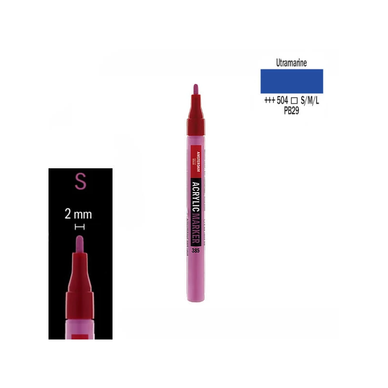 Talens Amsterdam akrilni flomaster, S - 504, ultramarine