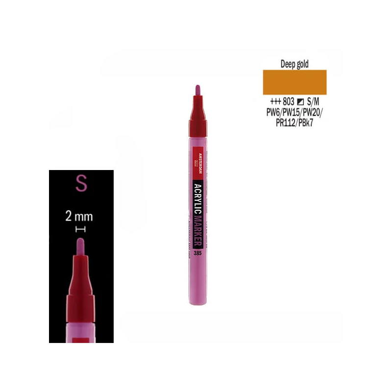 Talens Amsterdam akrilni flomaster, S - 803, deep gold