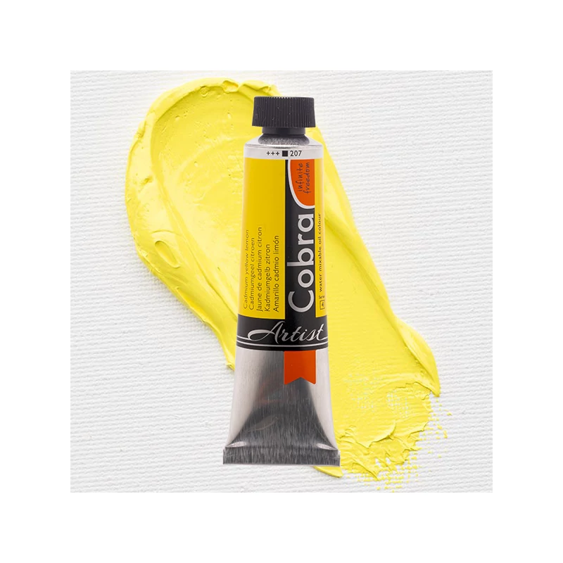 Talens Cobra vodena uljana boja, 40 ml - 207, cadmium yellow lemon