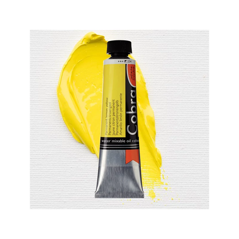 Talens Cobra vodena uljana boja, 40 ml - 254, permanent lemon yellow