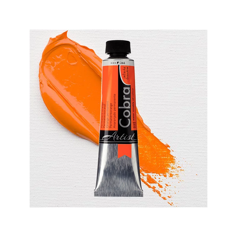 Talens Cobra vodena uljana boja, 40 ml - 266, permanent orange