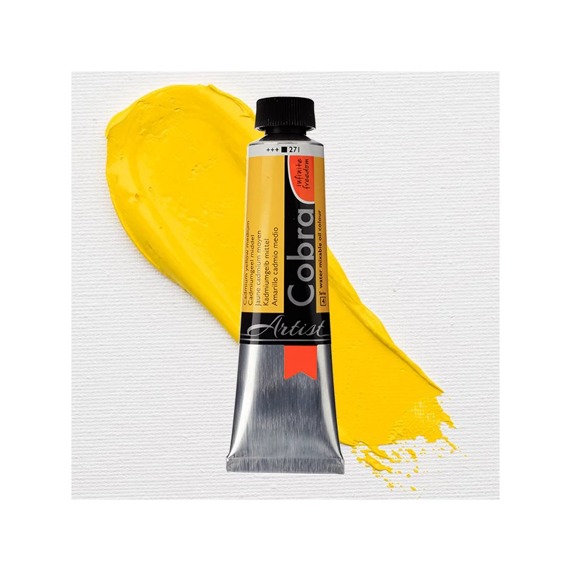 Talens Cobra vodena uljana boja, 40 ml - 271, cadmium yellow medium