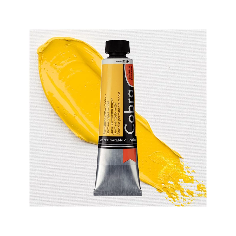 Talens Cobra vodena uljana boja, 40 ml - 284, permanent yellow medium
