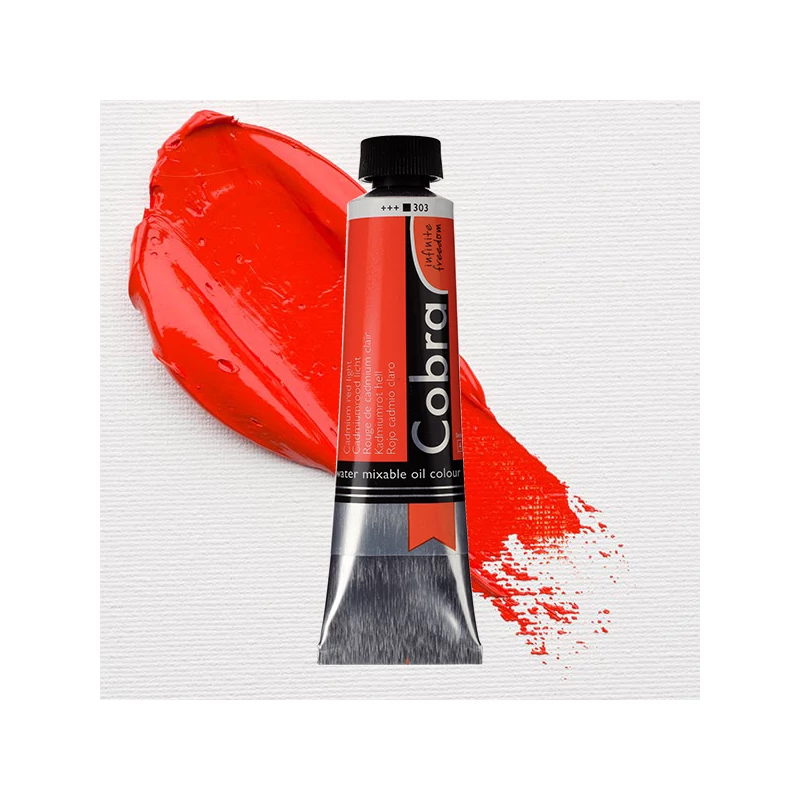 Talens Cobra vodena uljana boja, 40 ml - 303, cadmium red light