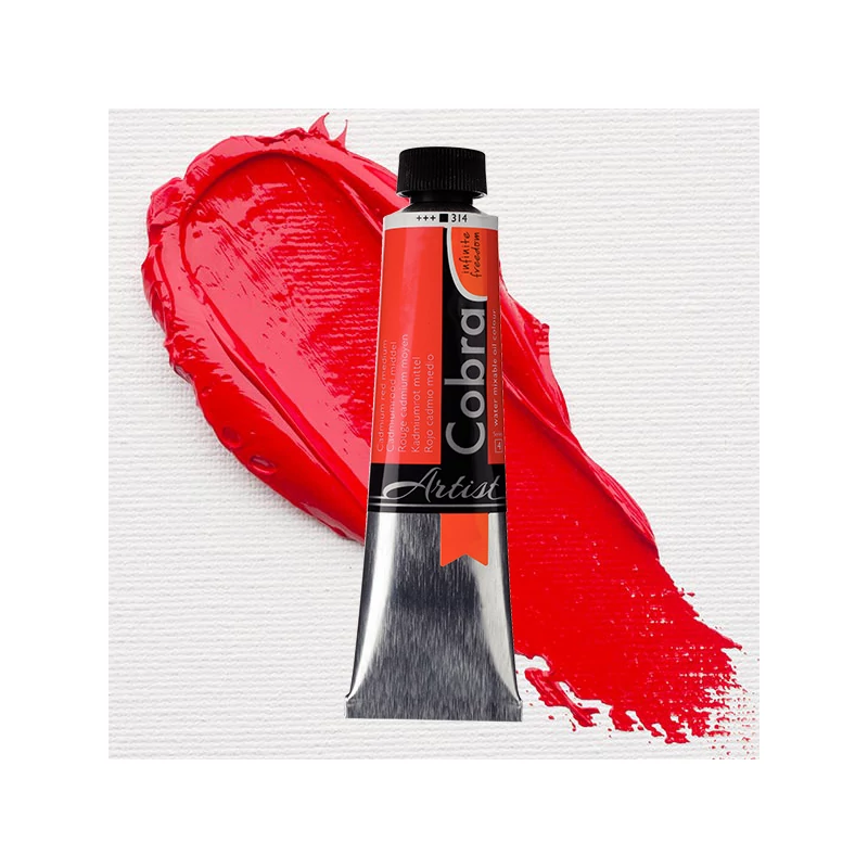 Talens Cobra vodena uljana boja, 40 ml - 314, cadmium red medium