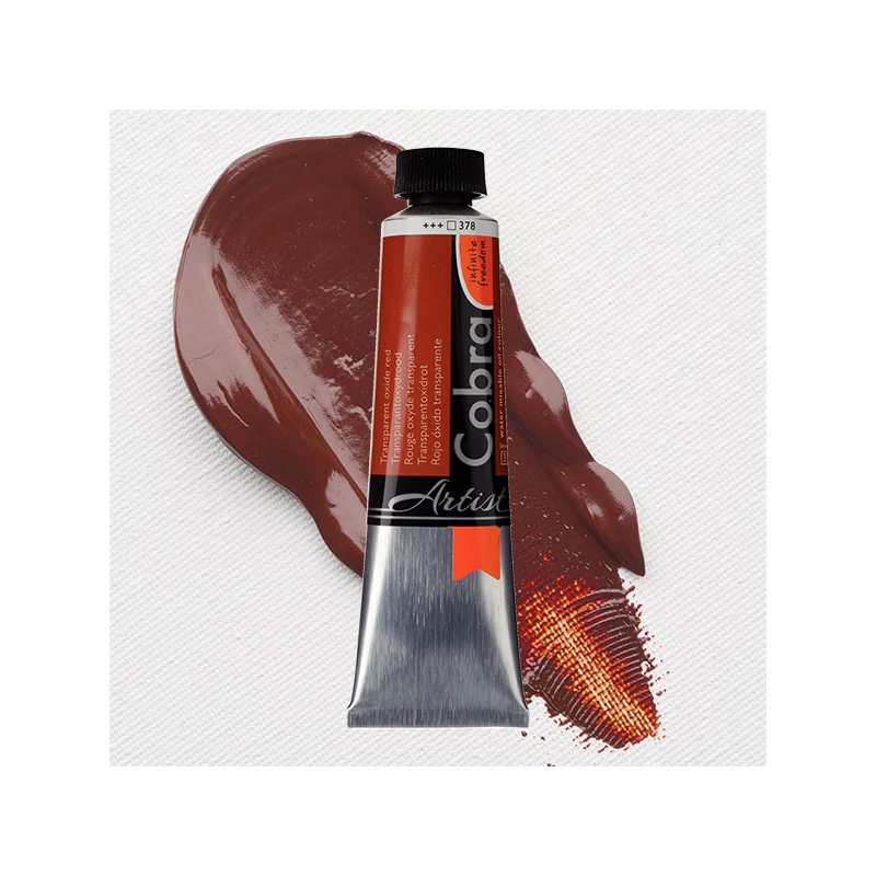 Talens Cobra vodena uljana boja, 40 ml - 378, transparent oxide red