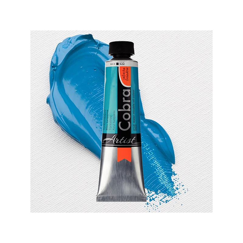 Talens Cobra vodena uljana boja, 40 ml - 522, turquoise blue