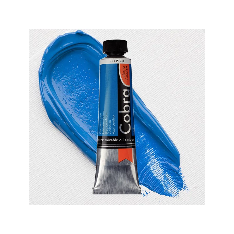 Talens Cobra vodena uljana boja, 40 ml - 534, cerulean blue