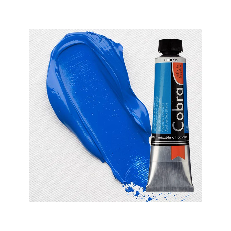 Talens Cobra vodena uljana boja, 40 ml - 535, cerulean blue
