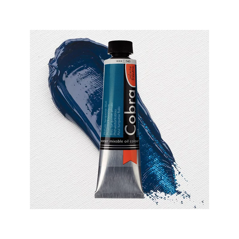 Talens Cobra vodena uljana boja, 40 ml - 565, phthalo turquoise blue