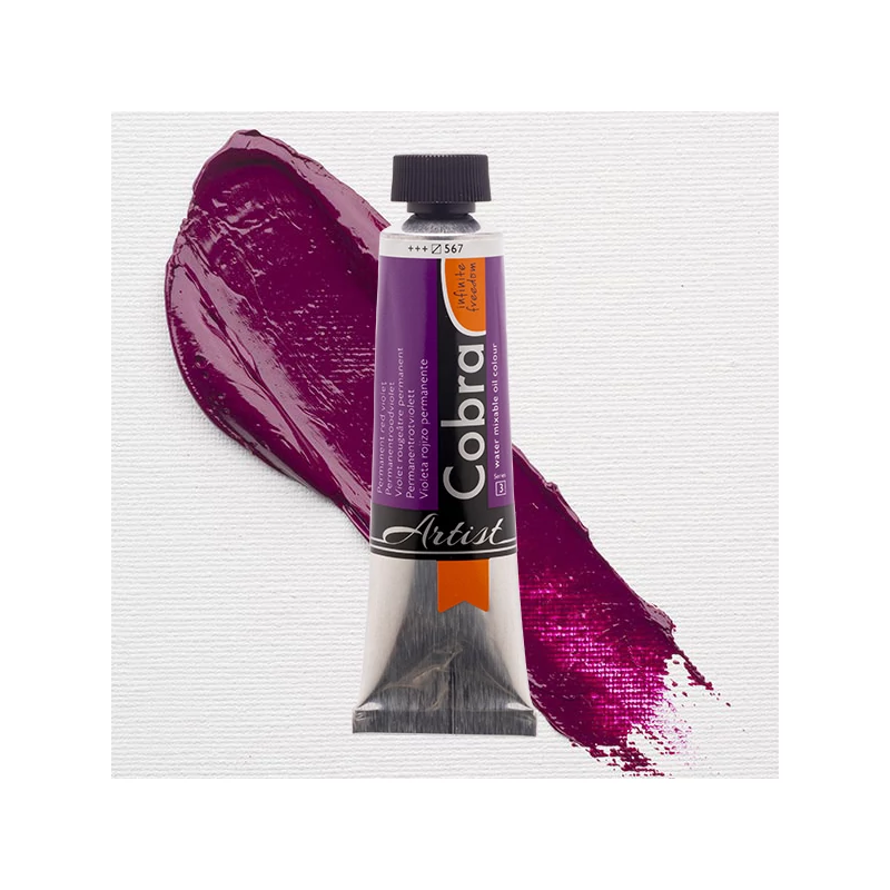 Talens Cobra vodena uljana boja, 40 ml - 567, permanent red violet
