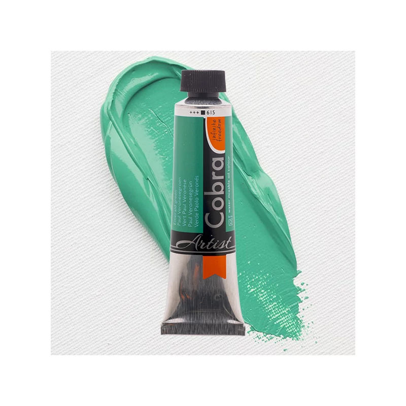 Talens Cobra vodena uljana boja, 40 ml - 615, emeralde green