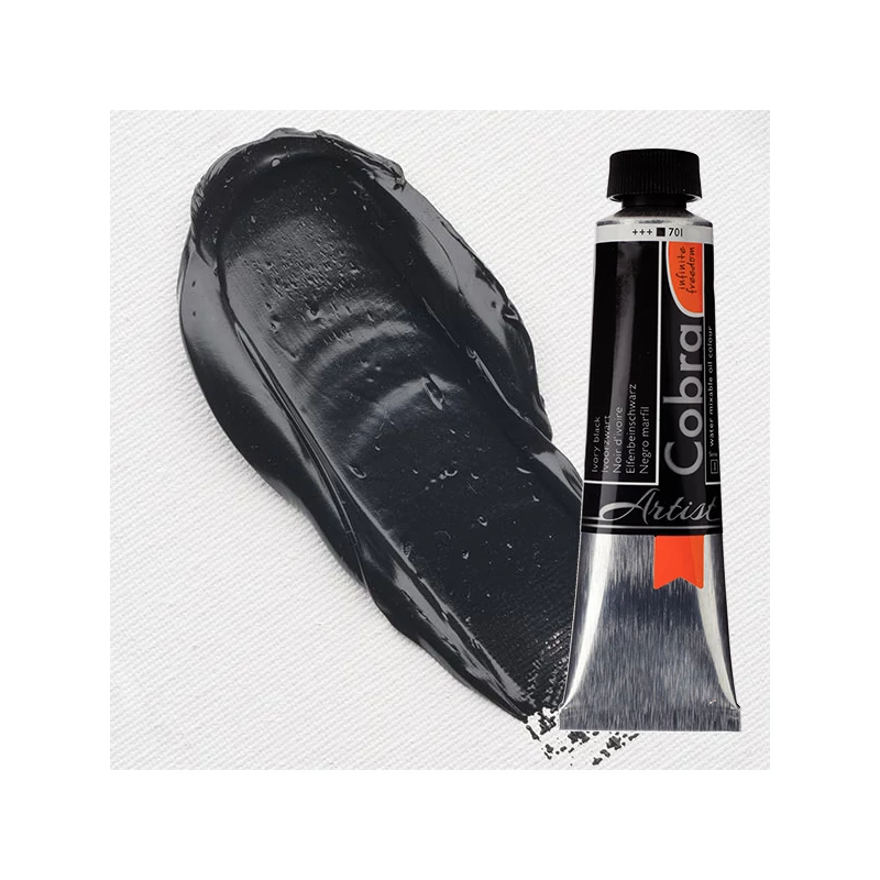 Talens Cobra vodena uljana boja, 40 ml - 701, ivory black