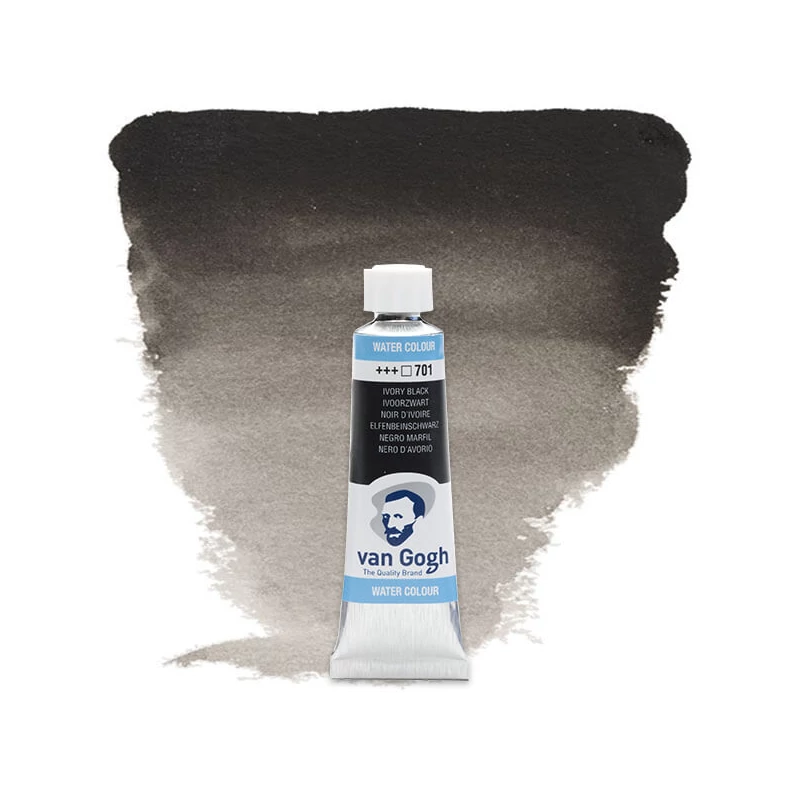 Talens Van Gogh akvarel boja u tubi, 0 ml - 701, ivory black
