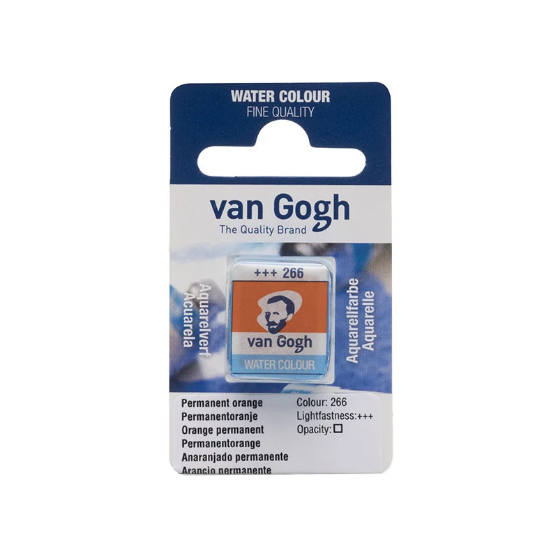 Talens Van Gogh svilenkasta akvarel boja, 1/2 svile - 266, permanent orange