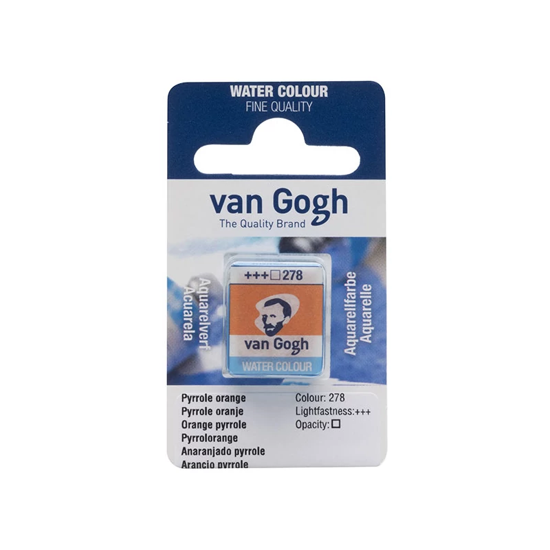 Talens Van Gogh svilenkasta akvarel boja, 1/2 svile- 278, pyrrole orange