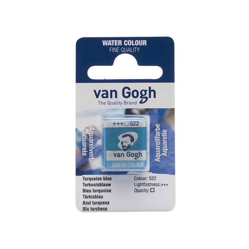 Talens Van Gogh svilenkasta akvarel boja, 1/2 svile- 522, turquoise blue