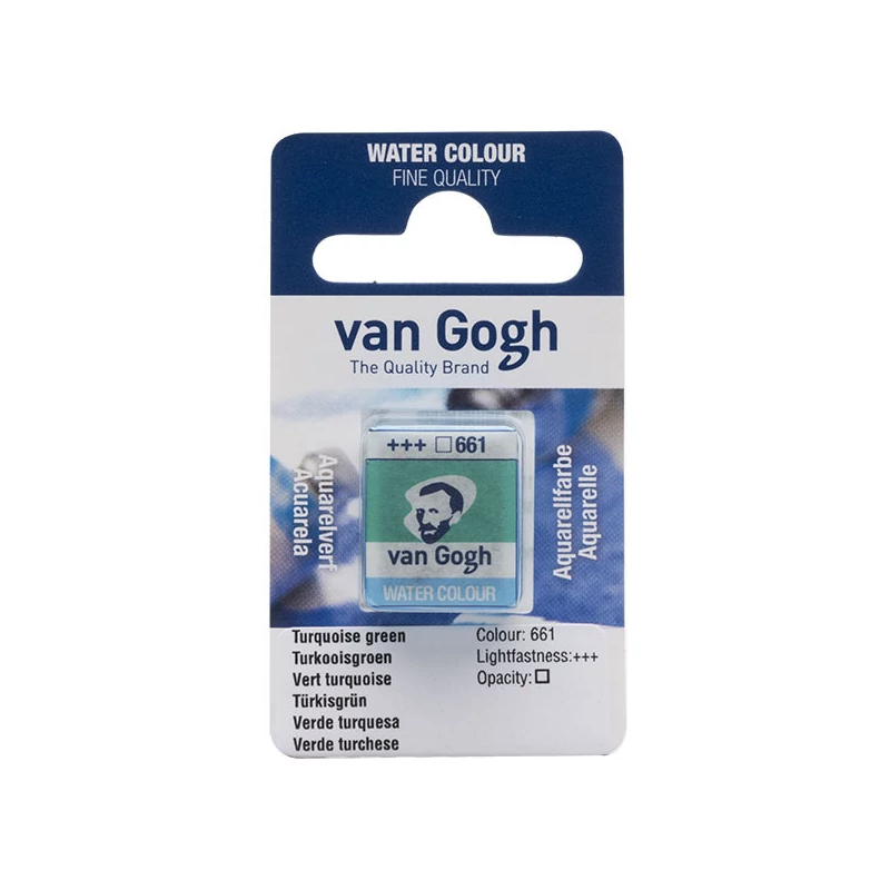 Talens Van Gogh svilenkasta akvarel boja, 1/2 svile- 661, turquoise green