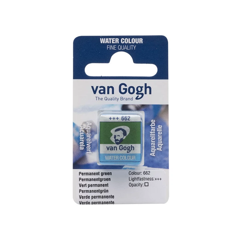 Talens Van Gogh svilenkasta akvarel boja, 1/2 svile- 662, permanent green