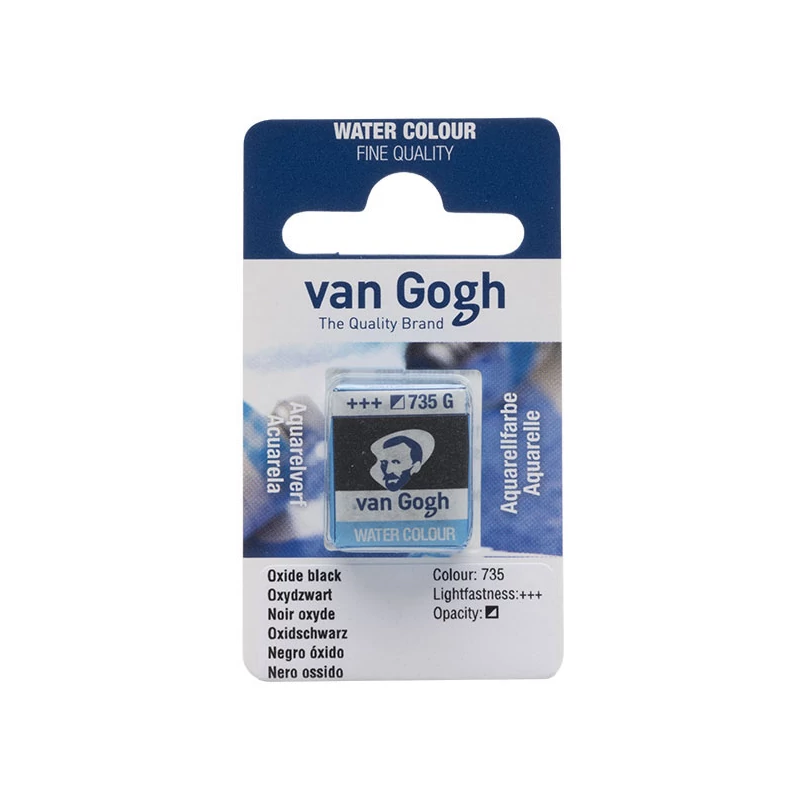 Talens Van Gogh svilenkasta akvarel boja, 1/2 svile- 735, oxide black