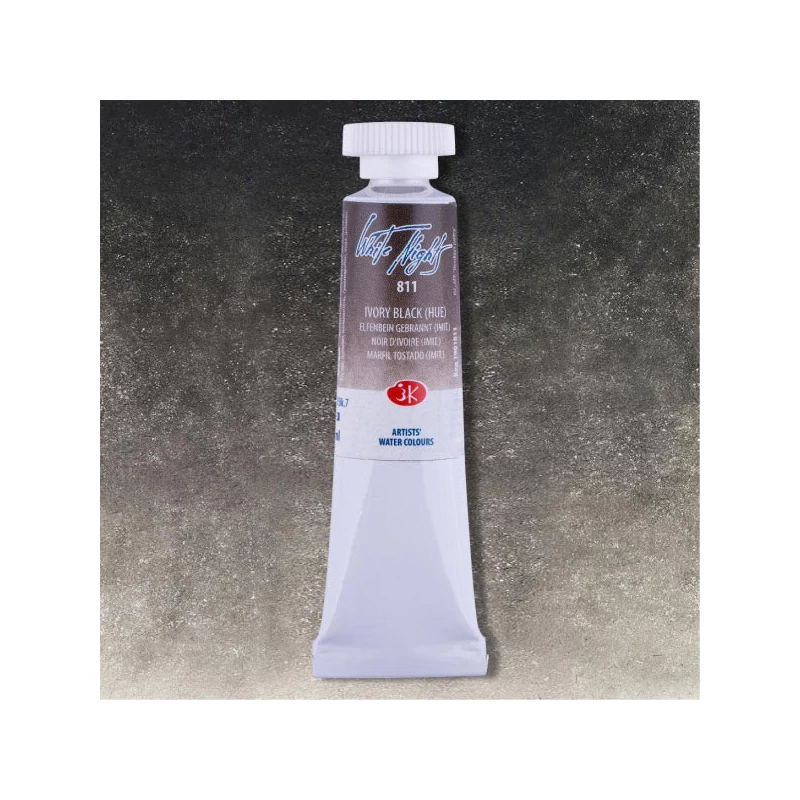 White Nights akvarel boja u tubi 10 ml - 811, ivory black