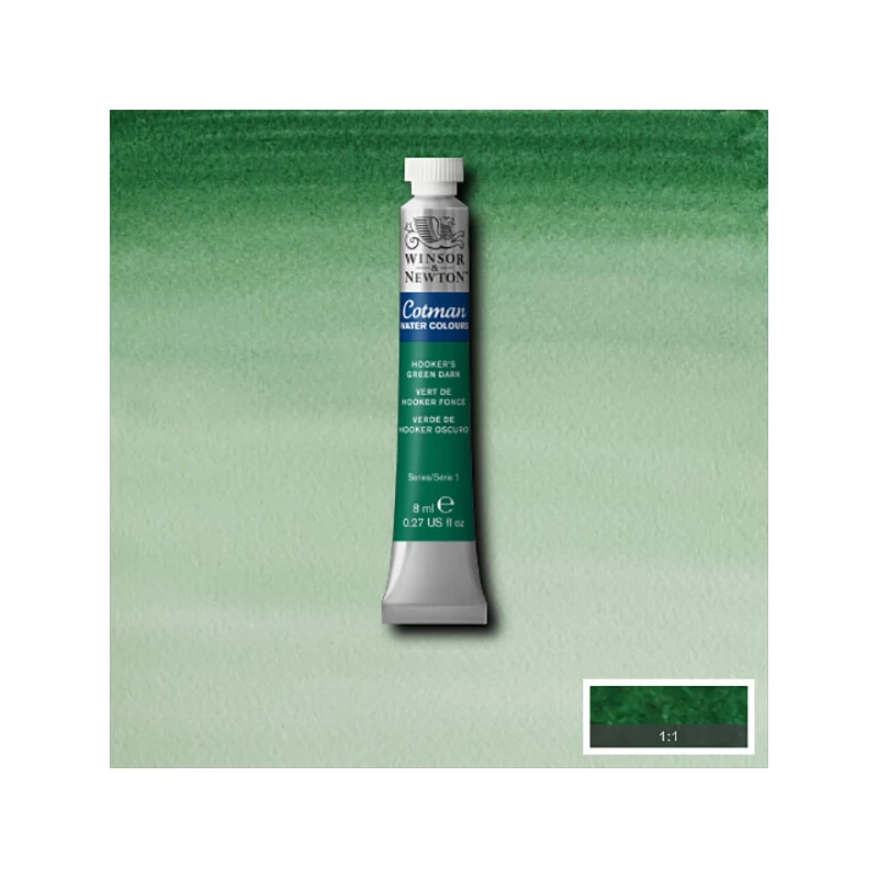 Winsor&Newton Cotman akvarel boja u tubi,  ml - 312, hooker's green  dark