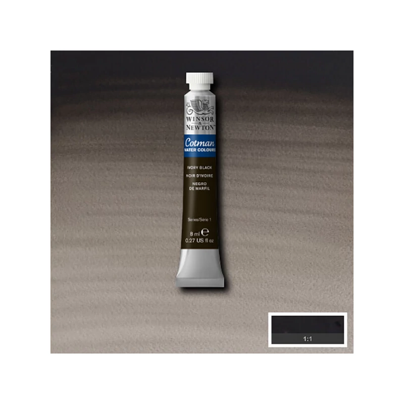 Winsor&Newton Cotman akvarel boja u tubi,  ml - 331, ivory black