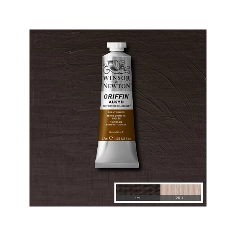 Winsor&Newton Griffin alkidna uljana boja, 37 ml - 076, burnt umber