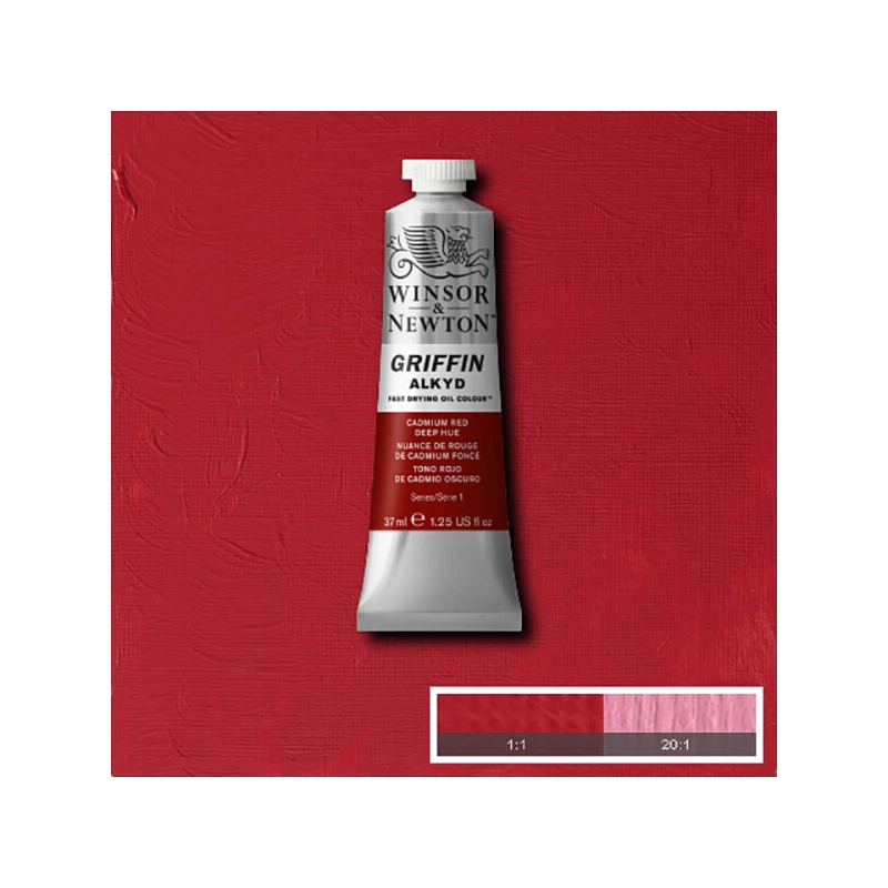 Winsor&Newton Griffin alkidna uljana boja, 37 ml - 098, cadmium red deep hue