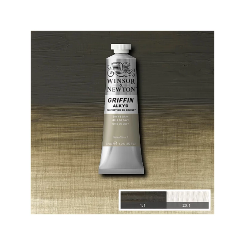 Winsor&Newton Griffin alkidna uljana boja, 37 ml - 217, davys gray
