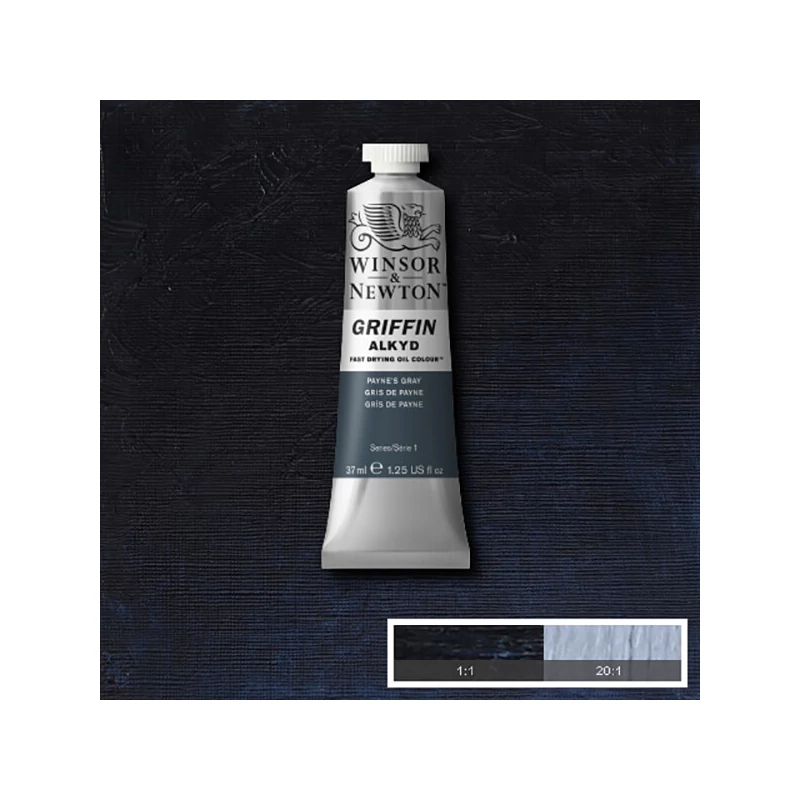 Winsor&Newton Griffin alkidna uljana boja, 37 ml - 465, payne's gray