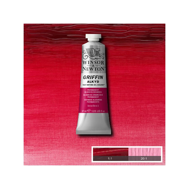 Winsor&Newton Griffin alkidna uljana boja, 37 ml - 468, permanent alizarin crimson